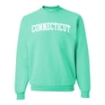 thumbnail image 1 of Wild Bobby State of Connecticut College Style Unisex Crewneck Sweatshirt, 1 of 6