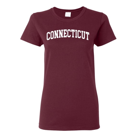 Wild Bobby State of Connecticut College Style Women Graphic Tee