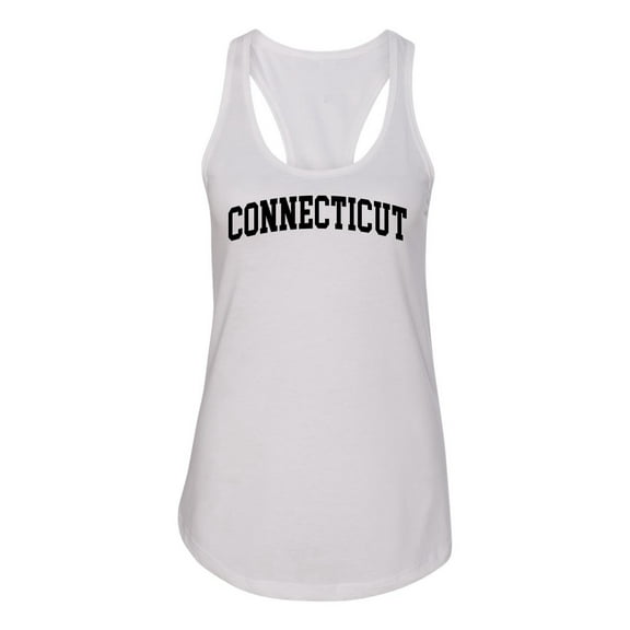 Wild Bobby State of Connecticut College Style Women Racerback Tank Top