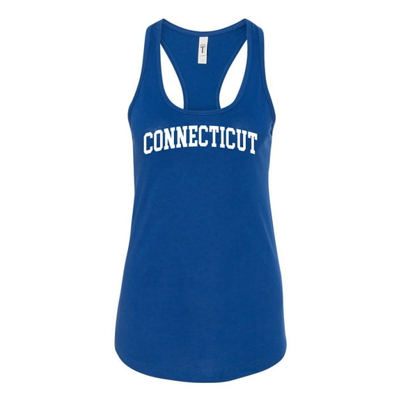 Wild Bobby State of Connecticut College Style Women Racerback Tank Top