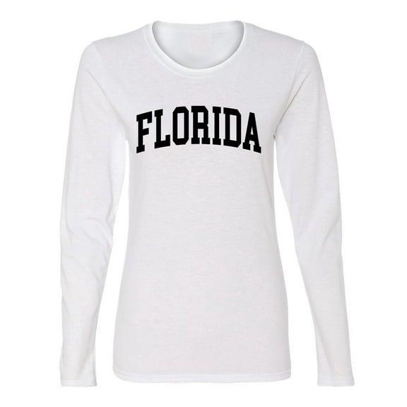 Wild Bobby State of Florida College Style Women Graphic Long Sleeve Tee