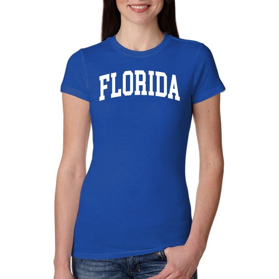 Wild Bobby State of Florida College Style Women Slim Fit Junior Tee