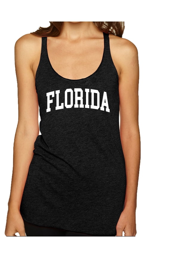 State of Florida College Style Women Tri-Blend Racerback Tank Top