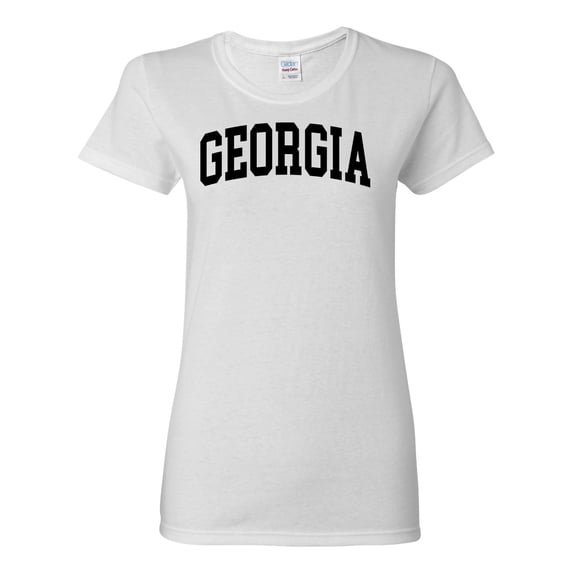 Wild Bobby State of Georgia College Style Women Graphic Tee