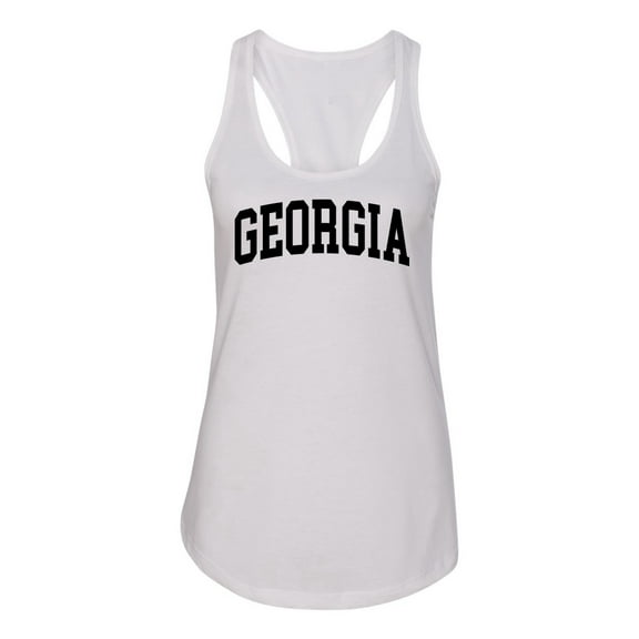 Wild Bobby State of Georgia College Style Women Racerback Tank Top