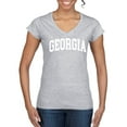 thumbnail image 1 of Wild Bobby State of Georgia College Style Women Standard V-Neck Tee, 1 of 6