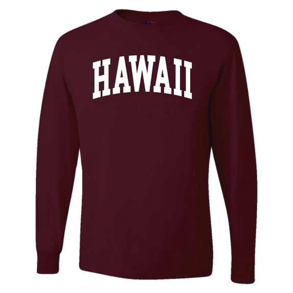 Wild Bobby State of Hawaii College Style Men Long Sleeve Shirt