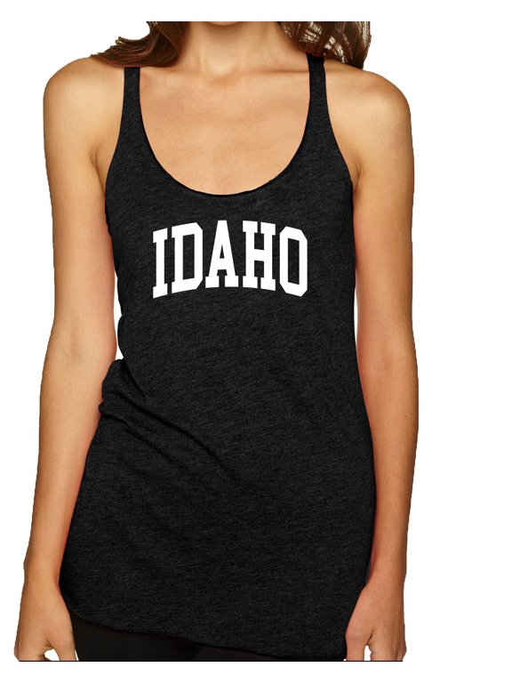 State of Idaho College Style Women Tri-Blend Racerback Tank Top