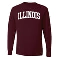 thumbnail image 1 of Wild Bobby State of Illinois College Style Men Long Sleeve Shirt, 1 of 6