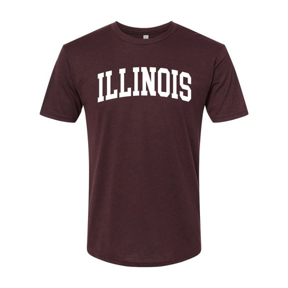 Wild Bobby State of Illinois College Style Men Premium Tri Blend Tee