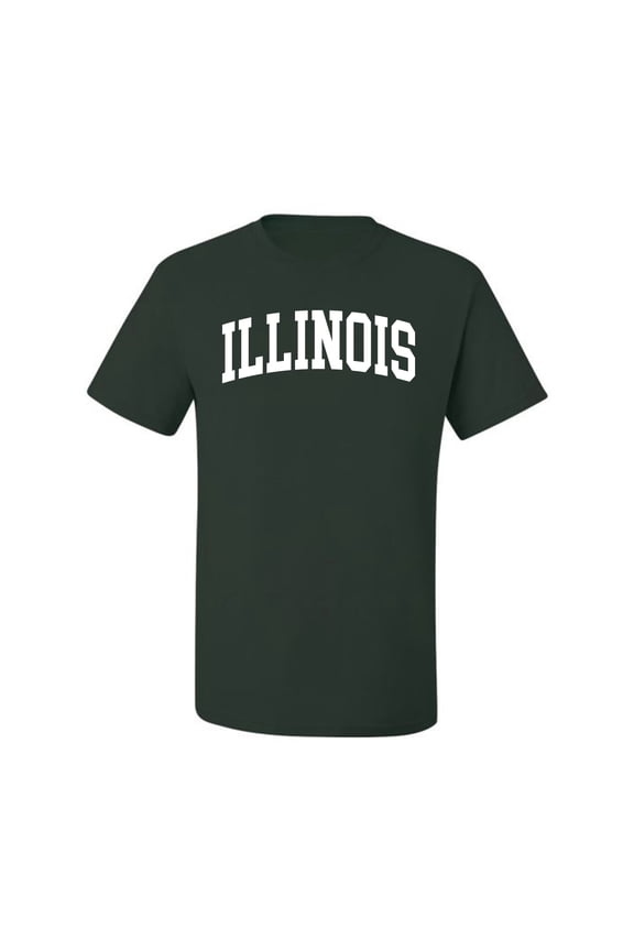 State of Illinois College Style Men Tee
