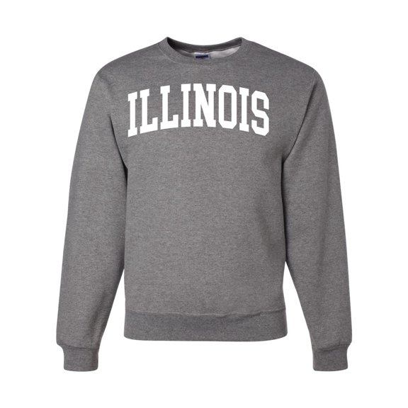 Wild Bobby State of Illinois College Style Unisex Crewneck Sweatshirt
