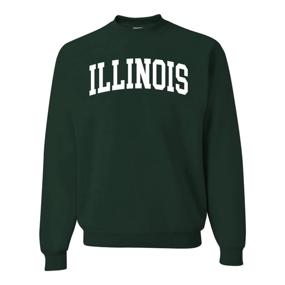 Wild Bobby State of Illinois College Style Unisex Crewneck Sweatshirt