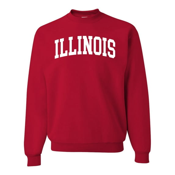 Wild Bobby State of Illinois College Style Unisex Crewneck Sweatshirt
