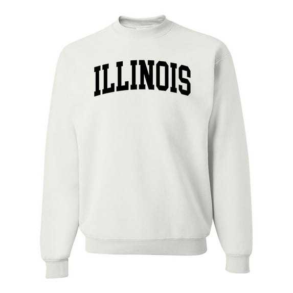 Wild Bobby State of Illinois College Style Unisex Crewneck Sweatshirt
