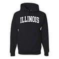 thumbnail image 1 of Wild Bobby State of Illinois College Style Unisex Hoodie Sweatshirt, 1 of 6