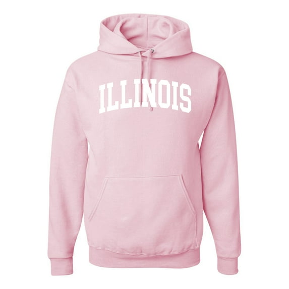 Wild Bobby State of Illinois College Style Unisex Hoodie Sweatshirt