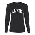 thumbnail image 1 of Wild Bobby State of Illinois College Style Women Graphic Long Sleeve Tee, 1 of 5