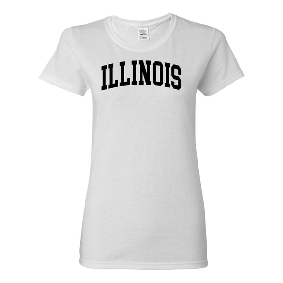 Wild Bobby State of Illinois College Style Women Graphic Tee