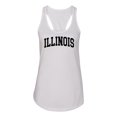 thumbnail image 1 of Wild Bobby State of Illinois College Style Women Racerback Tank Top, 1 of 5