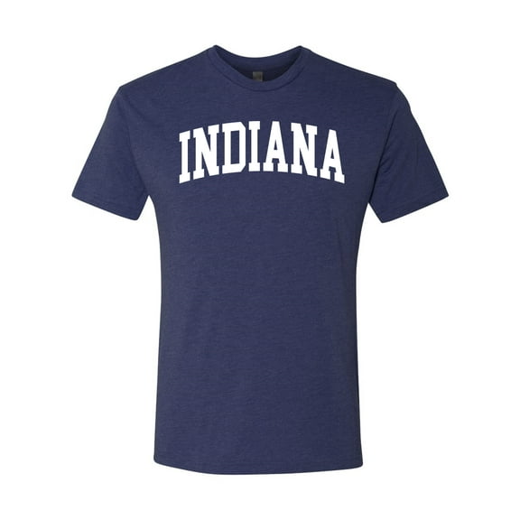Wild Bobby State of Indiana College Style Men Premium Tri Blend Tee