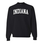 WILD BOBBY State of Indiana College Style Unisex Crewneck Sweatshirt