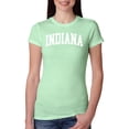 thumbnail image 1 of Wild Bobby State of Indiana College Style Women Slim Fit Junior Tee, 1 of 6