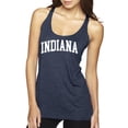 thumbnail image 1 of Wild Bobby State of Indiana College Style Women Tri-Blend Racerback Tank Top, 1 of 6