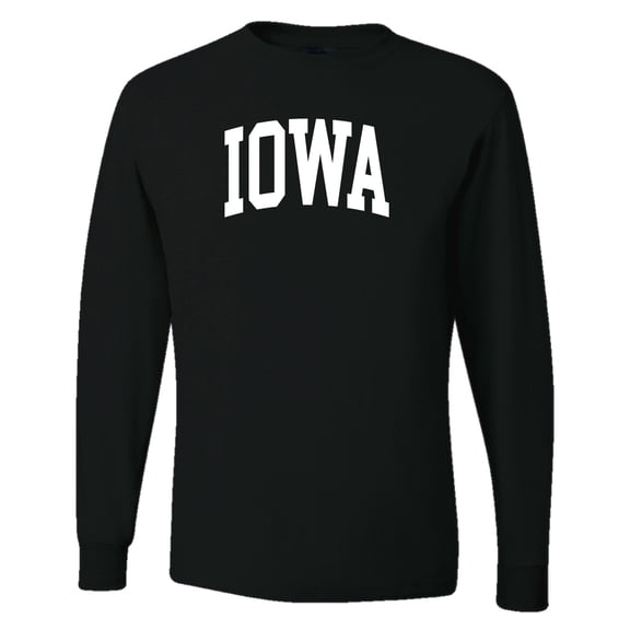 Wild Bobby State of Iowa College Style Men Long Sleeve Shirt