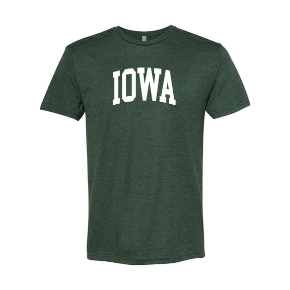 Wild Bobby State of Iowa College Style Men Premium Tri Blend Tee