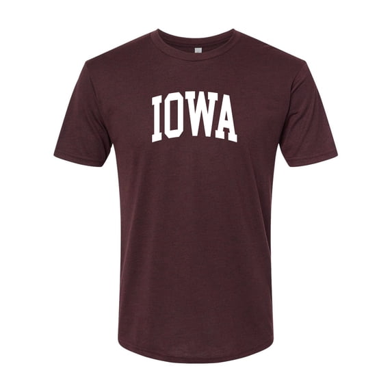 Wild Bobby State of Iowa College Style Men Premium Tri Blend Tee