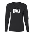 thumbnail image 1 of Wild Bobby State of Iowa College Style Women Graphic Long Sleeve Tee, 1 of 5