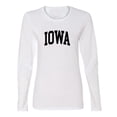 thumbnail image 1 of Wild Bobby State of Iowa College Style Women Graphic Long Sleeve Tee, 1 of 5
