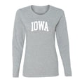 thumbnail image 1 of Wild Bobby State of Iowa College Style Women Graphic Long Sleeve Tee, 1 of 5