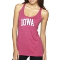thumbnail image 1 of Wild Bobby State of Iowa College Style Women Tri-Blend Racerback Tank Top, 1 of 6