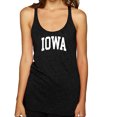 thumbnail image 1 of Wild Bobby State of Iowa College Style Women Tri-Blend Racerback Tank Top, 1 of 6