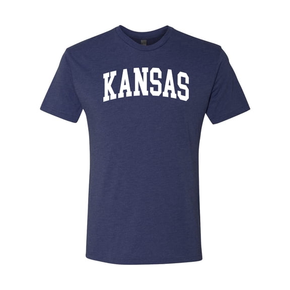 Wild Bobby State of Kansas College Style Men Premium Tri Blend Tee