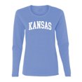 thumbnail image 1 of Wild Bobby State of Kansas College Style Women Graphic Long Sleeve Tee, 1 of 5