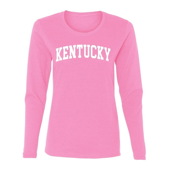 Wild Bobby State of Kentucky College Style Women Graphic Long Sleeve Tee