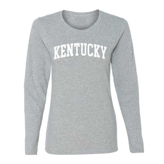 Wild Bobby State of Kentucky College Style Women Graphic Long Sleeve Tee