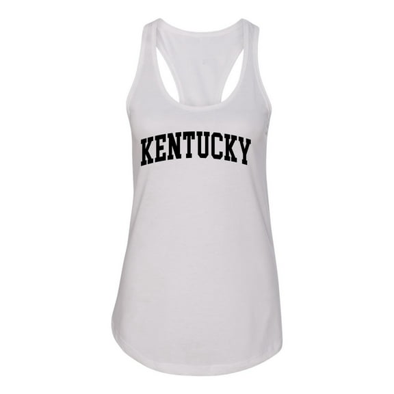 Wild Bobby State of Kentucky College Style Women Racerback Tank Top