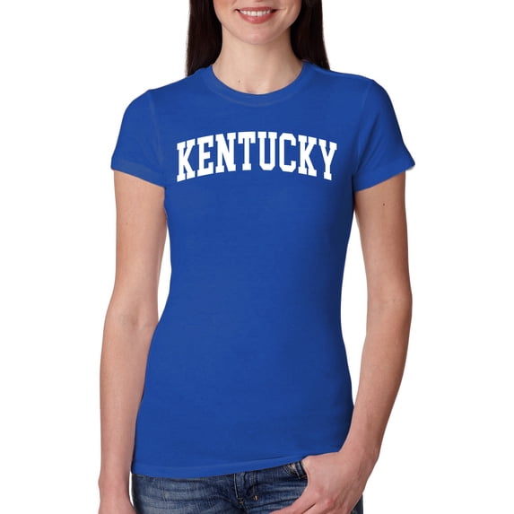 Wild Bobby State of Kentucky College Style Women Slim Fit Junior Tee