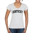 thumbnail image 1 of Wild Bobby State of Kentucky College Style Women Standard V-Neck Tee, 1 of 6