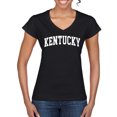 thumbnail image 1 of Wild Bobby State of Kentucky College Style Women Standard V-Neck Tee, 1 of 6