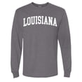 thumbnail image 1 of Wild Bobby State of Louisiana College Style Men Long Sleeve Shirt, 1 of 6
