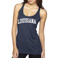 thumbnail image 1 of Wild Bobby State of Louisiana College Style Women Tri-Blend Racerback Tank Top, 1 of 6