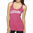 thumbnail image 1 of Wild Bobby State of Louisiana College Style Women Tri-Blend Racerback Tank Top, 1 of 6