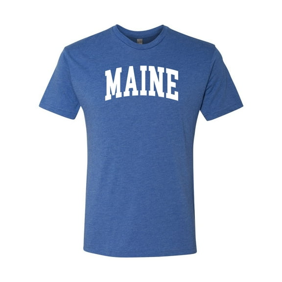 Wild Bobby State of Maine College Style Men Premium Tri Blend Tee