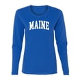 thumbnail image 1 of Wild Bobby State of Maine College Style Women Graphic Long Sleeve Tee, 1 of 5