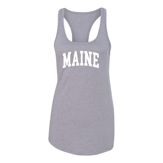 Wild Bobby State of Maine College Style Women Racerback Tank Top